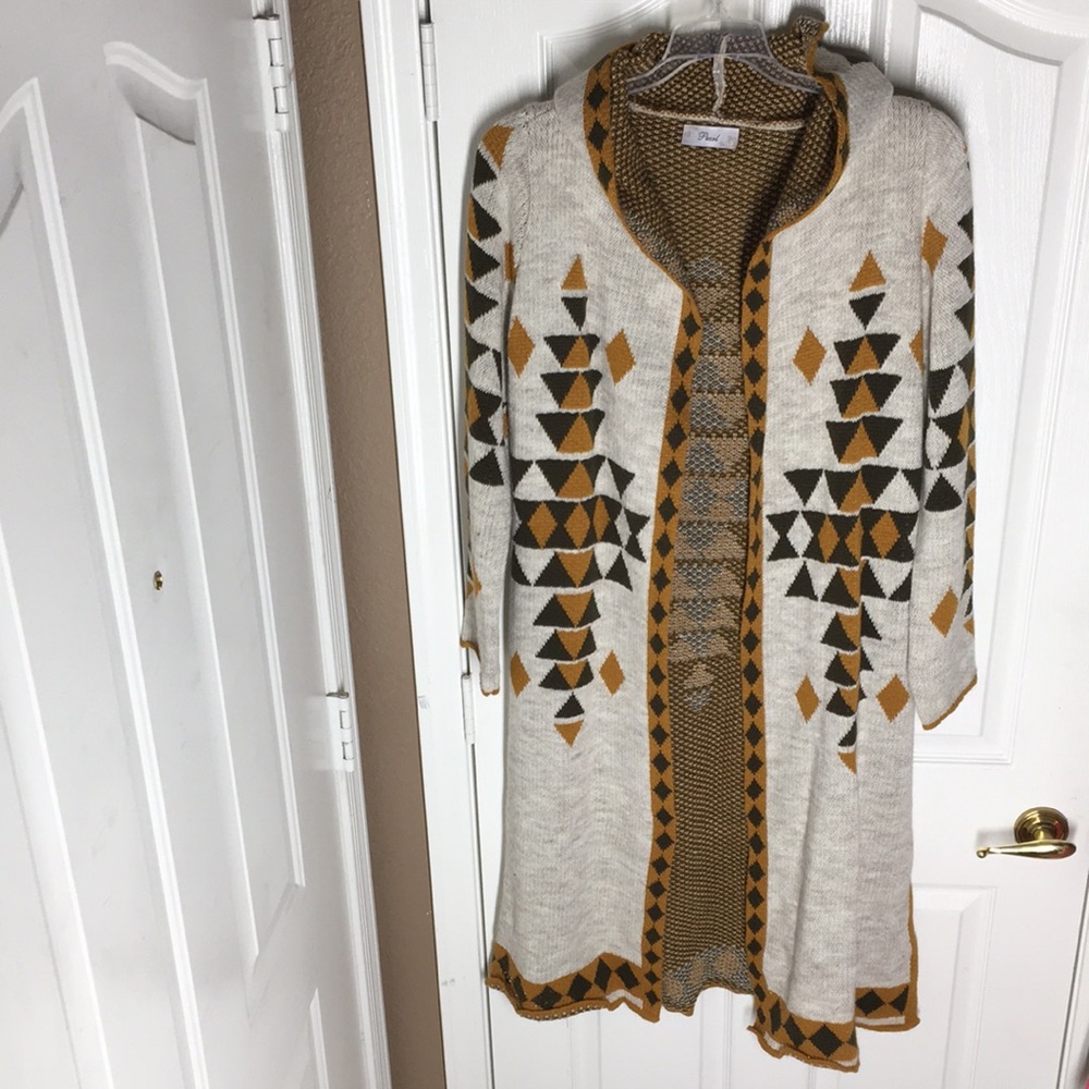 FINAL MARKDOWN Ladies’ NWT Pearl Open-front Wool-blend Hooded Sweater Coat